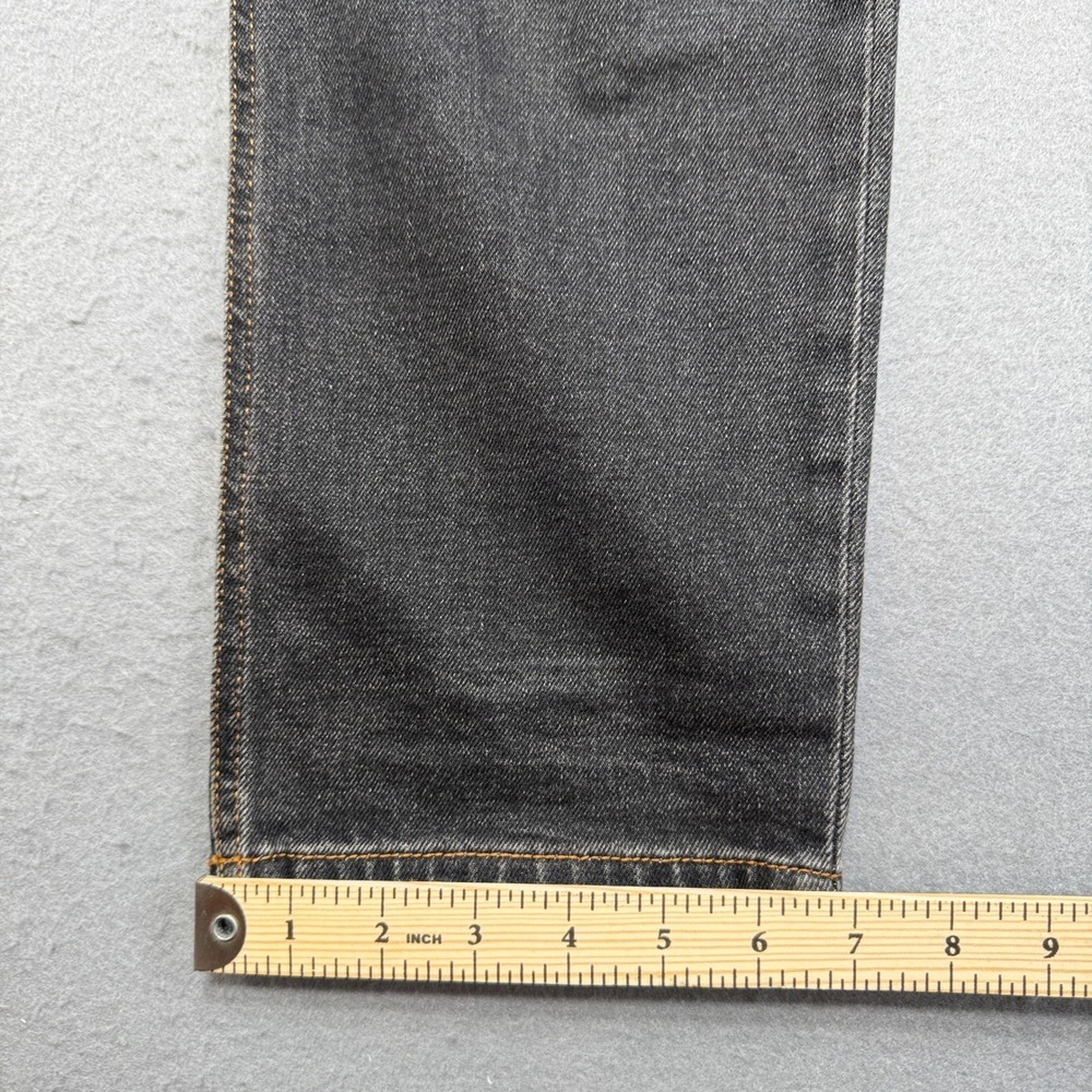 Diesel Jeans Men's 34 Black Faded Button Fly Straight Leg Whiskered Streetwear - Picture 7 of 11